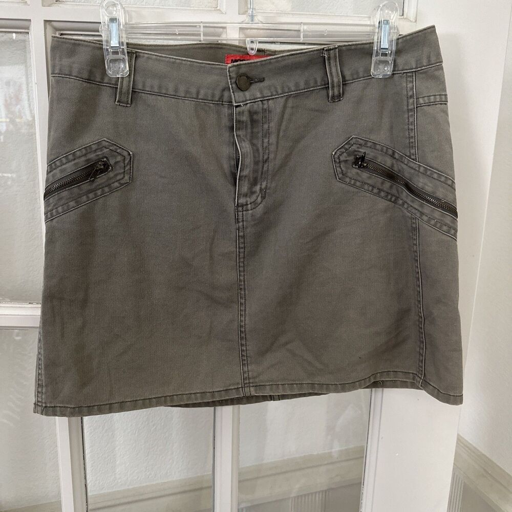 Y2K Mossimo Mini Skirt Juniors 11 Army Green Grunge Gorpcore
